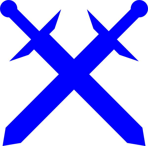 Blue Sword Clipart (600x590)