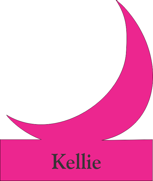 Gamma Phi Beta Metal Name Badge - Name Tags Moon (539x637)