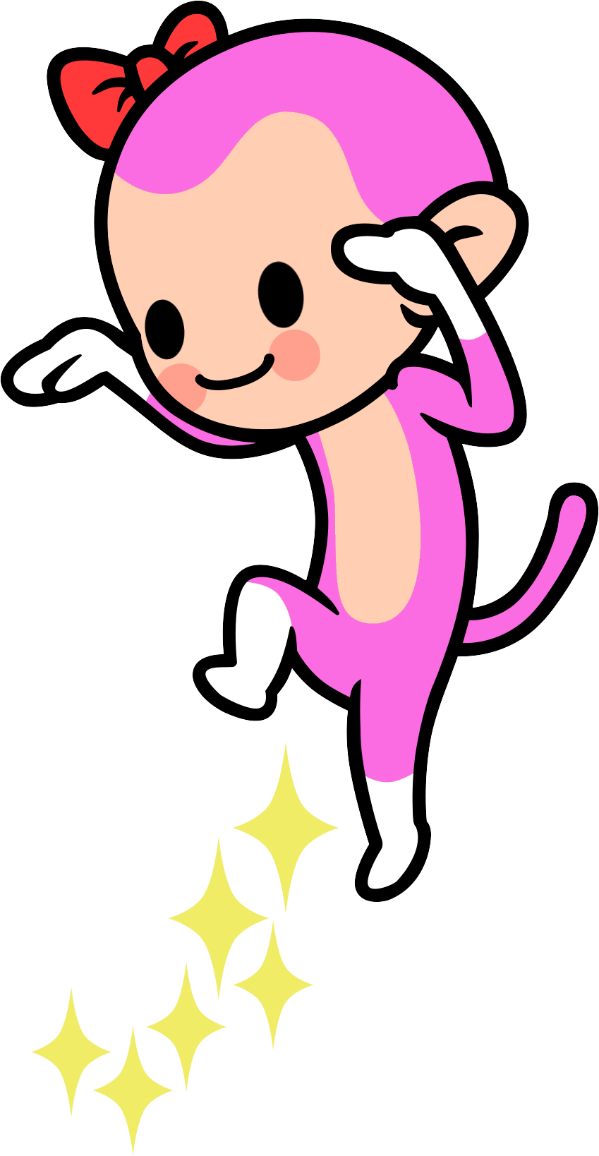 Female Acrobatic Monkey - Rhythm Heaven Acrobatic Monkey (849x1638)