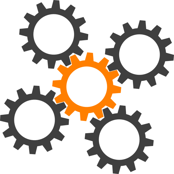 Cog Clip Art At Clker - Deployment Flow Chart (594x596)