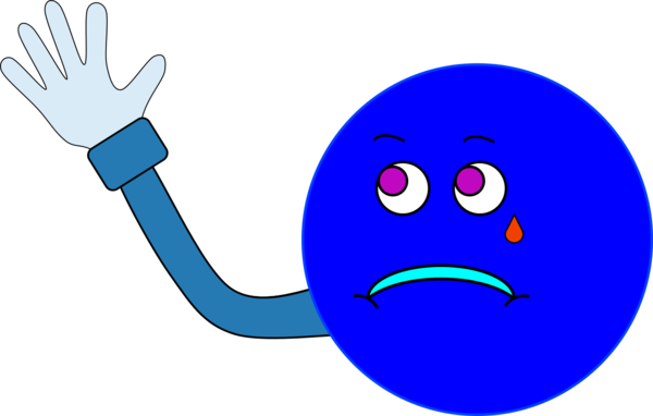 Smiley Goodbye - Clip Art (600x382)