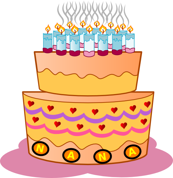 Birthday Cake Clip Art (582x598)