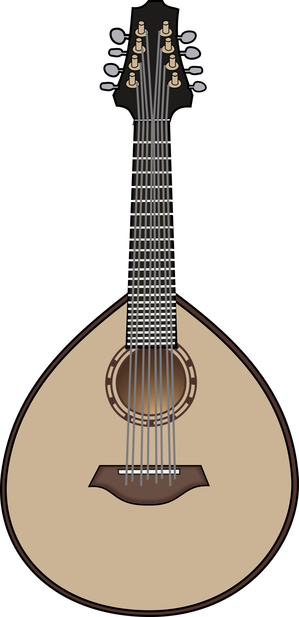 Lute - Lute Clipart (1165x2400)