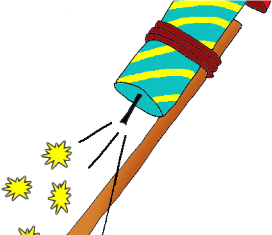 Fireworks Clipart Bottle Rocket - Firework Rocket Clipart (640x480)