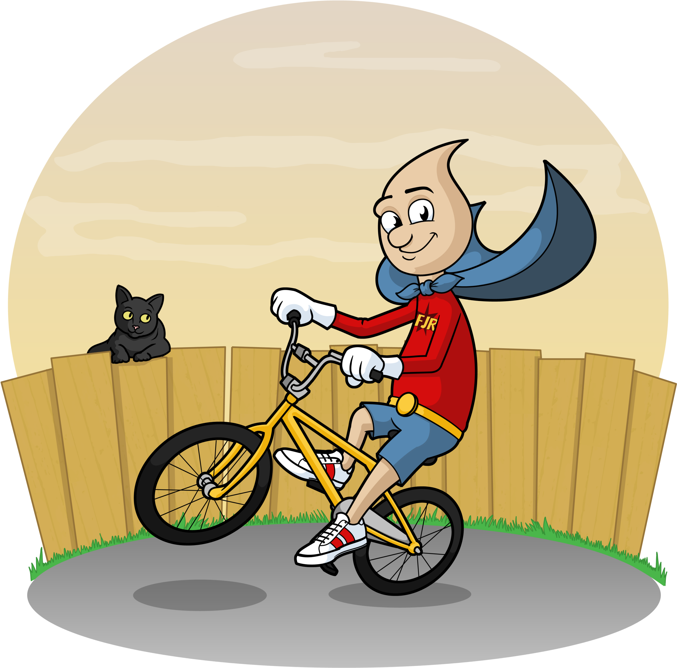 Bicycle Cartoon - Cartoon (2500x2500)