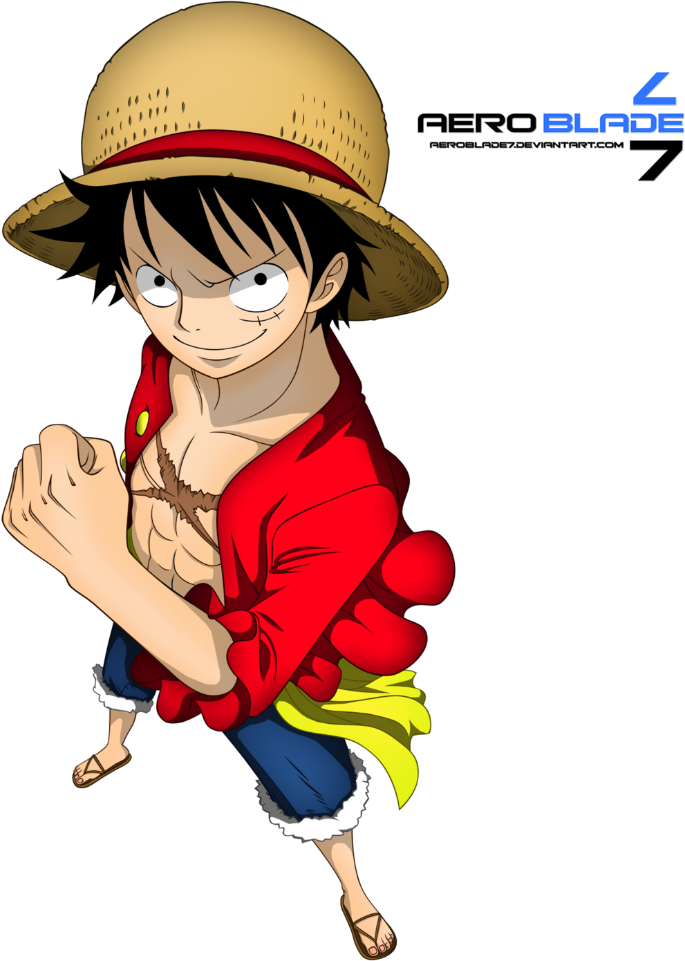 Mugiwara No Luffy - Luffy One Piece Vector (1024x1416)