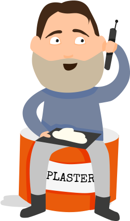 Kb Plastering Illustration - Kb Plastering Illustration (350x450)