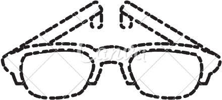 Nerd Glasses Isolated - Glasses (550x550)