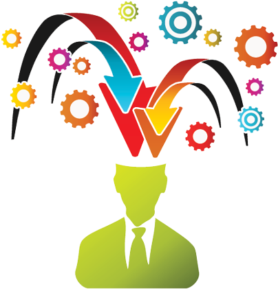 Digital Information Overload Clipart - Gear (460x472)