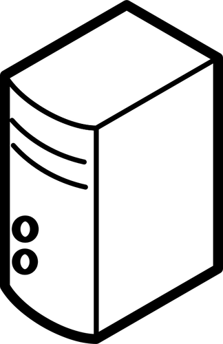 Outline Network Server Vector Image - Server Symbol In Flowchart (324x500)