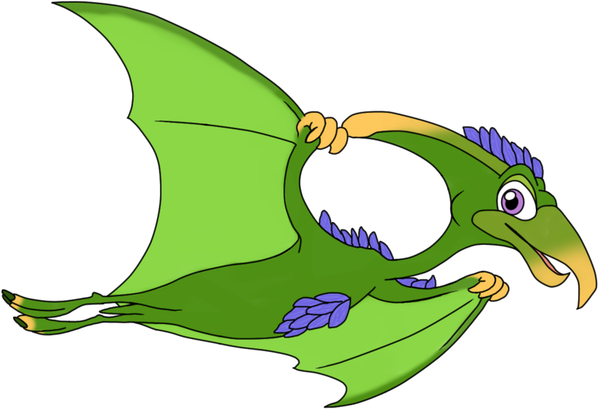 Pterodactyl By Oreo Cookie Race - Cartoon (900x680)