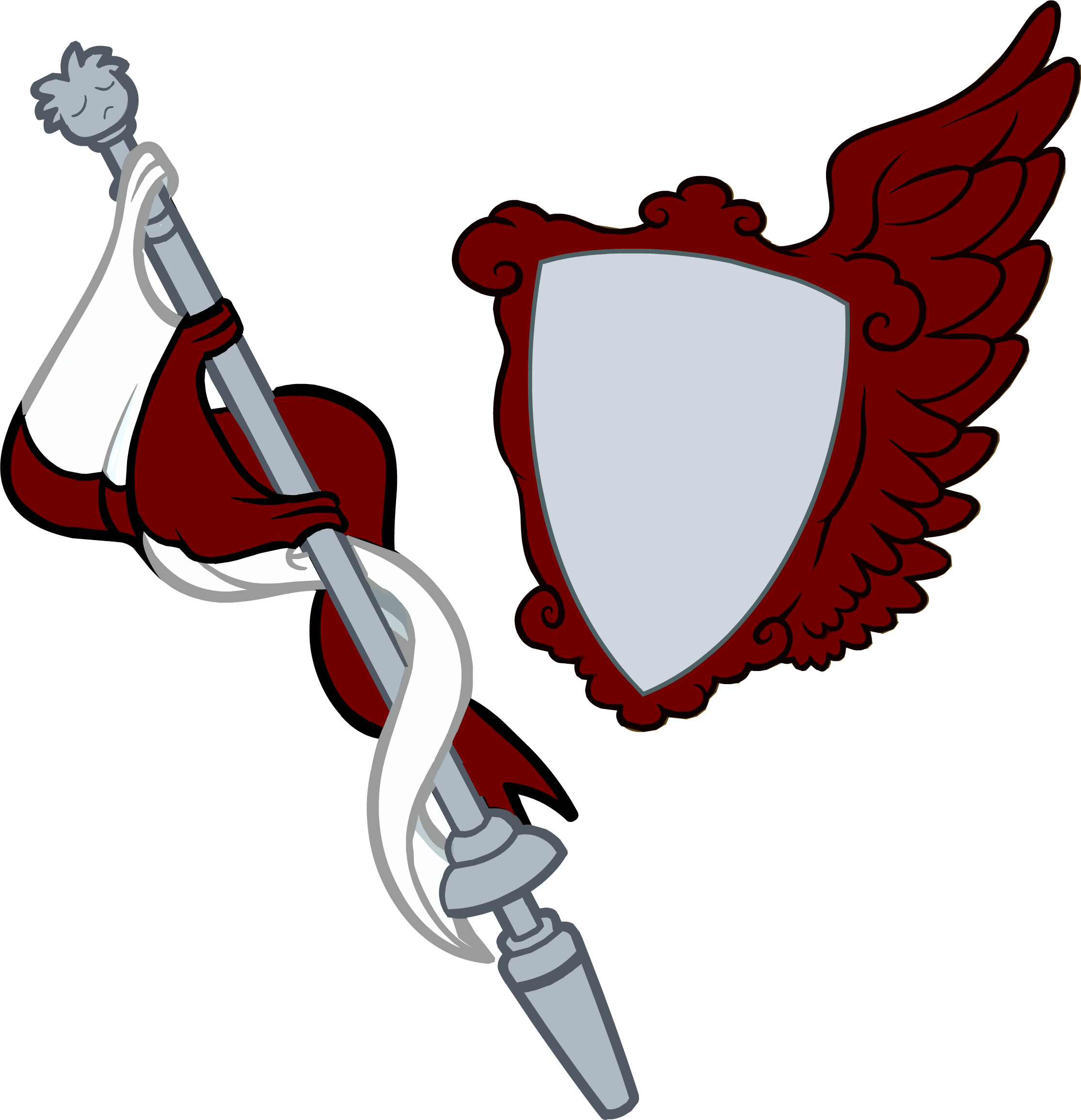 Epic Staff And Shield - Escutcheon (2230x2310)