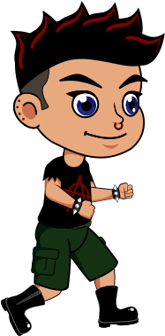 Roxy The Punk - Cartoon (600x500)