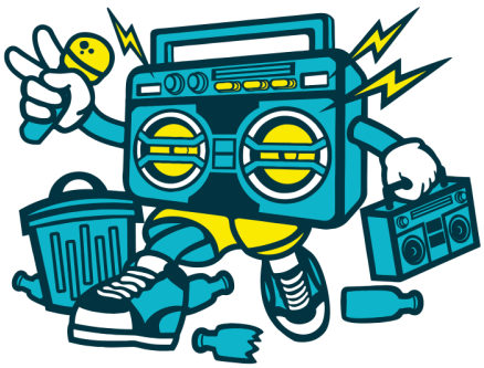 Bombox Vector (437x500)
