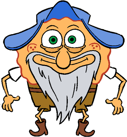 Blue Squarepants - Spongebob Uncle Captain Blue (438x490)