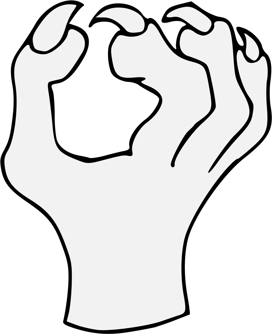 Clawed Hand - Art (1088x1319)