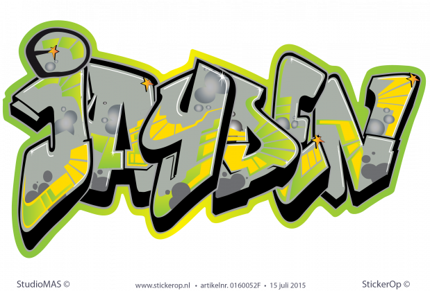 Muursticker - Jayden Graffiti (619x420)