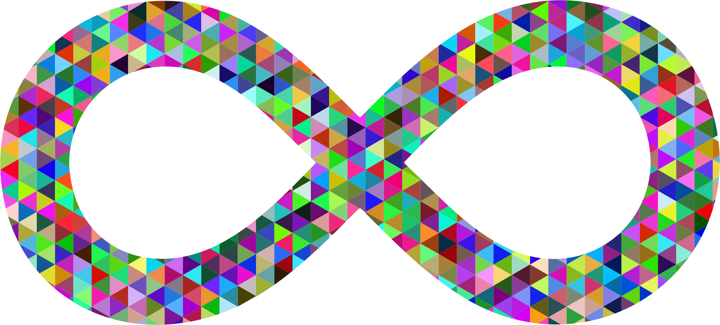 Triangular Infinity Symbol - Infinity Symbol Colorful Png (2306x1042)