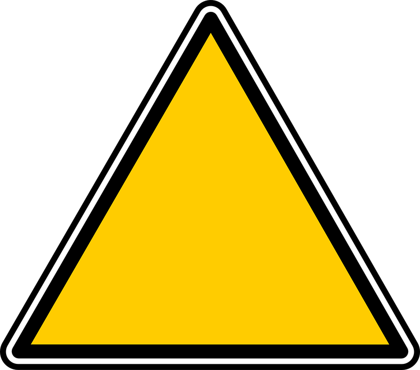 Slow Sign Cliparts 8, - Empty Warning Sign (817x720)