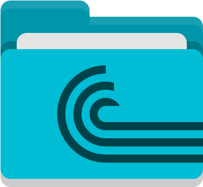 Folder, Cyan, Torrent Icon - Icon (512x512)