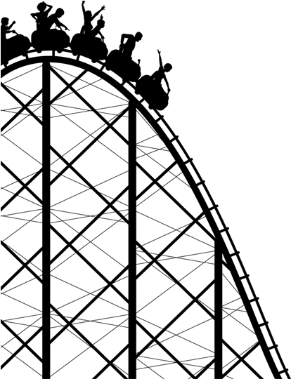 Coming To A - Roller Coaster Vector (440x539)