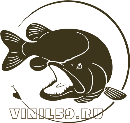 Наклейка Щука - Snakehead Fish Silhouette (445x440)