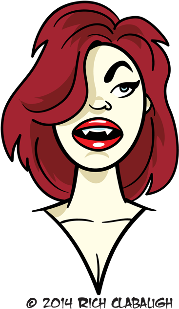 1005 Vampy Monster Faces - Cartoon (500x657)