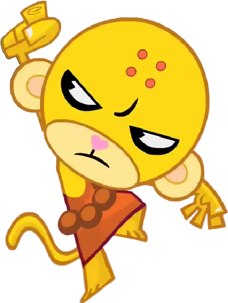 Buddhist Monkey - Happy Tree Friends Autism (500x630)