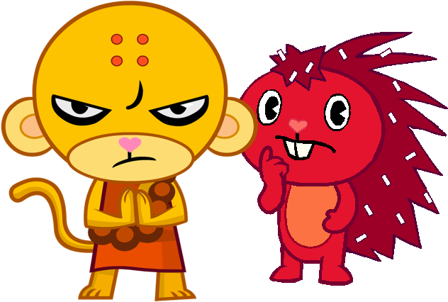 Buddhist Monkey/flaky - Happy Tree Friends Buddhist Monkey (665x461)