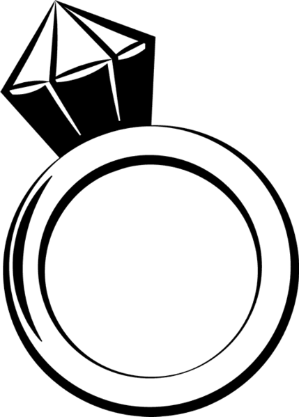 Diamond Ring Rubber Stamp - Circle (429x599)