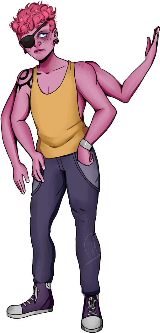 4 Arms By Moshlert - Cartoon (600x1125)