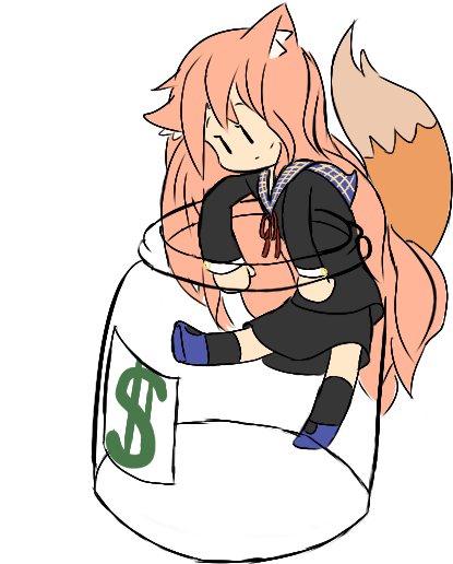 Donation Button Art By Saradinthewise - Cartoon (571x585)