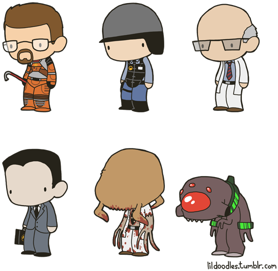 Lil' Half-life Booster Pack This Pack Includes Dr - Freeman Zombie Half Life (600x575)