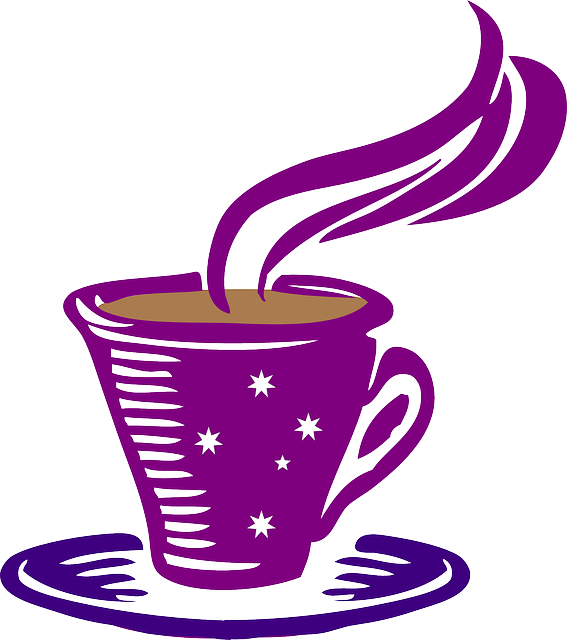 Coffee Tea - Coffee In Purple Mug (567x640)