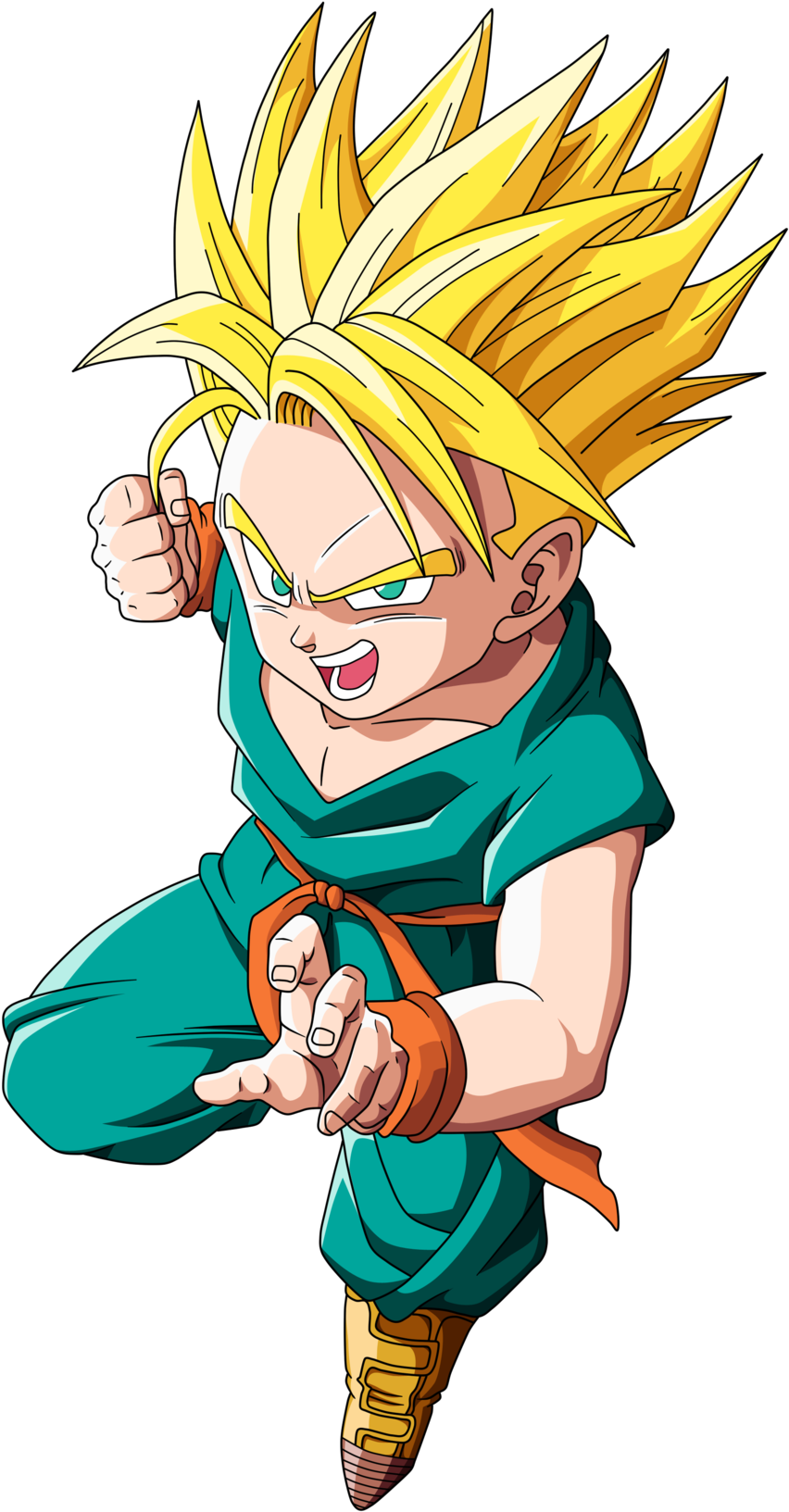 Ss Kid Trunks - Kid Trunks Super Saiyan (900x1705)