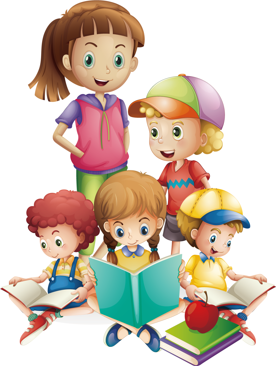 Reading Royalty-free Boy Illustration - นักเรียน อ่าน หนังสือ การ์ตูน (1600x1600)