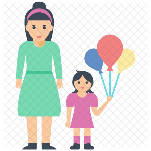 Single Parent Icon - Daughter (512x512)