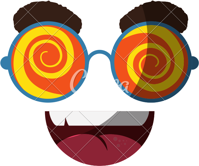 April Fools Day Cartoon Face - Vector Graphics (800x800)