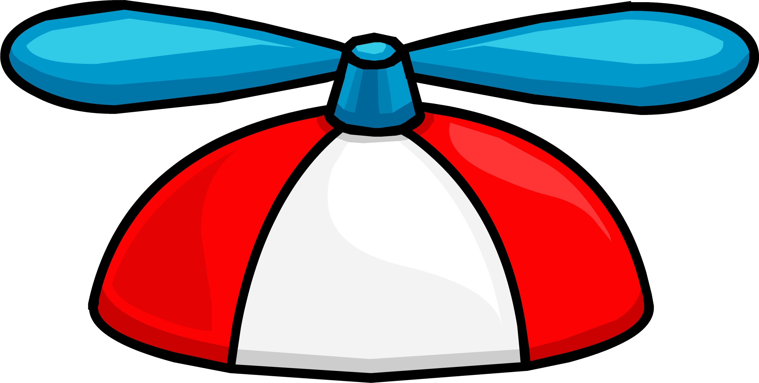 Propeller Cap - Propeller Hat Png (2451x1236)