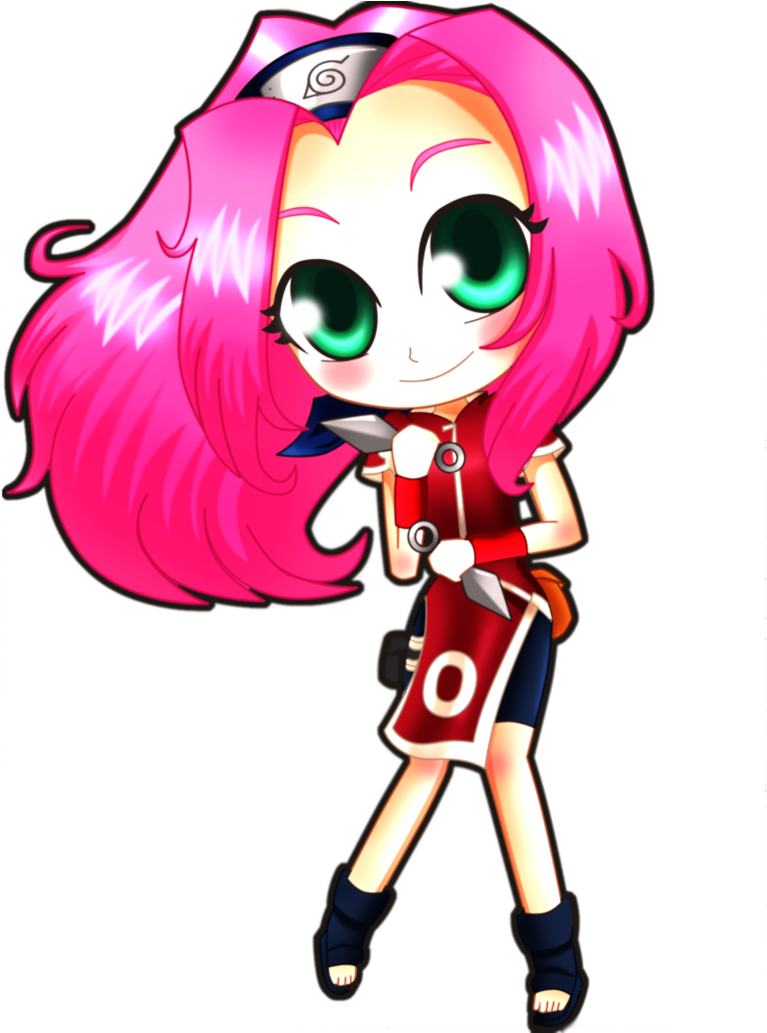 Chibi Sakura By Saphfiire - Cartoon (774x1032)