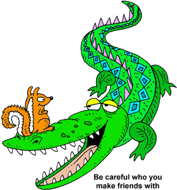 Alligator And Squirrel - Alligator And Squirrel (370x400)