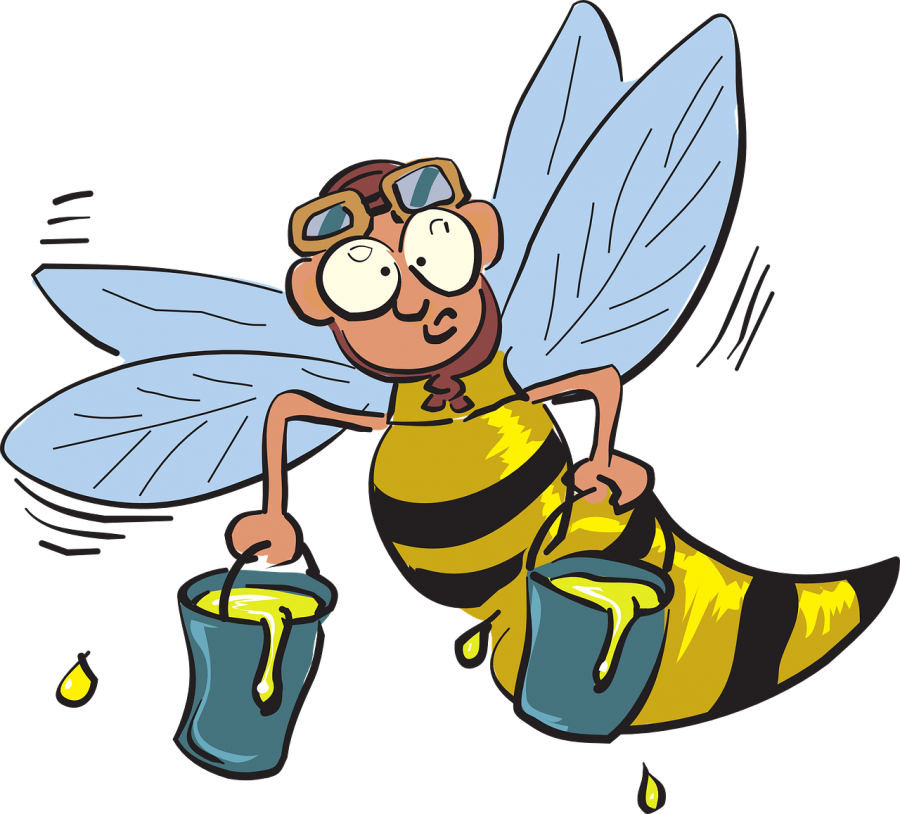 Jokes Corner - Worker Bee Cartoon Bee (900x814)
