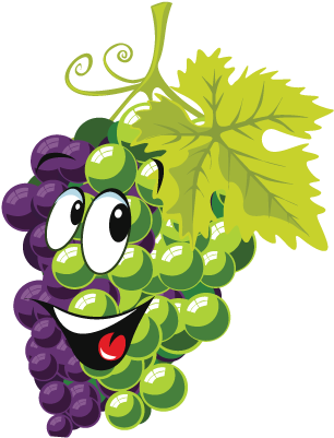 Cartoon Grapes - Cartoon Greengrape (330x425)