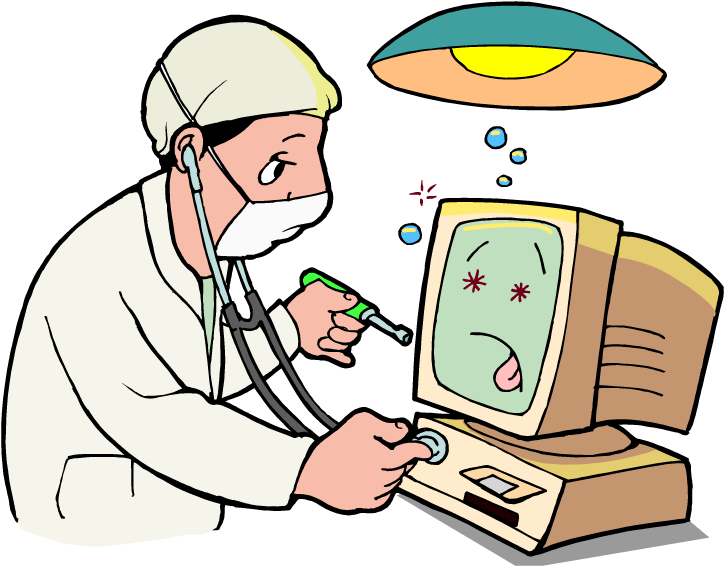 Doctor Using Computer Clipart (750x583)