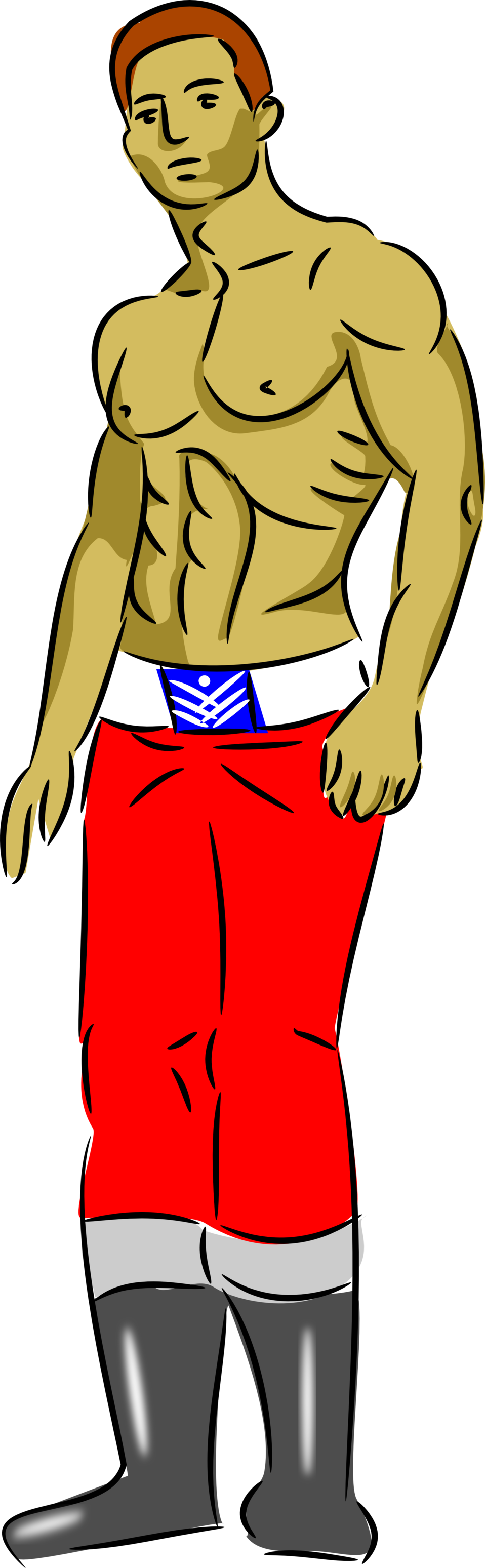 Hunk - Cartoon Body Without Head (958x3097)
