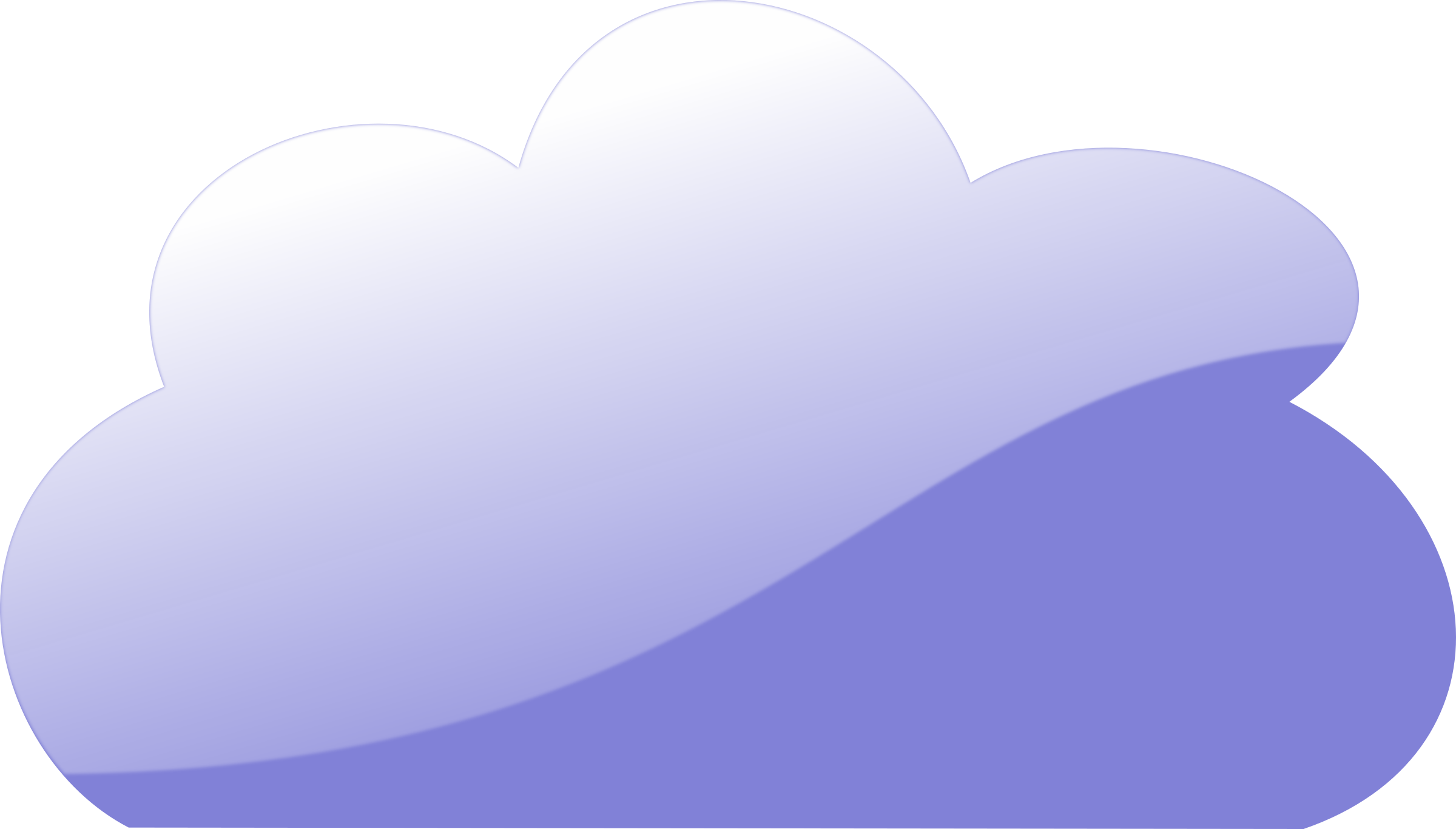 Cloud Clipart Blue - イラスト フリー クラウド (2400x1366)