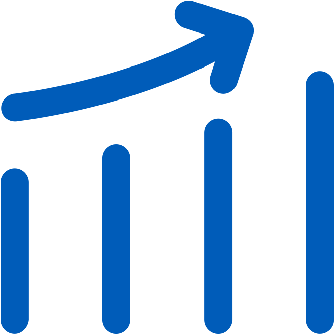 Graph Going Up Blue Icon - Increasing Graph Blue Icon (700x700)