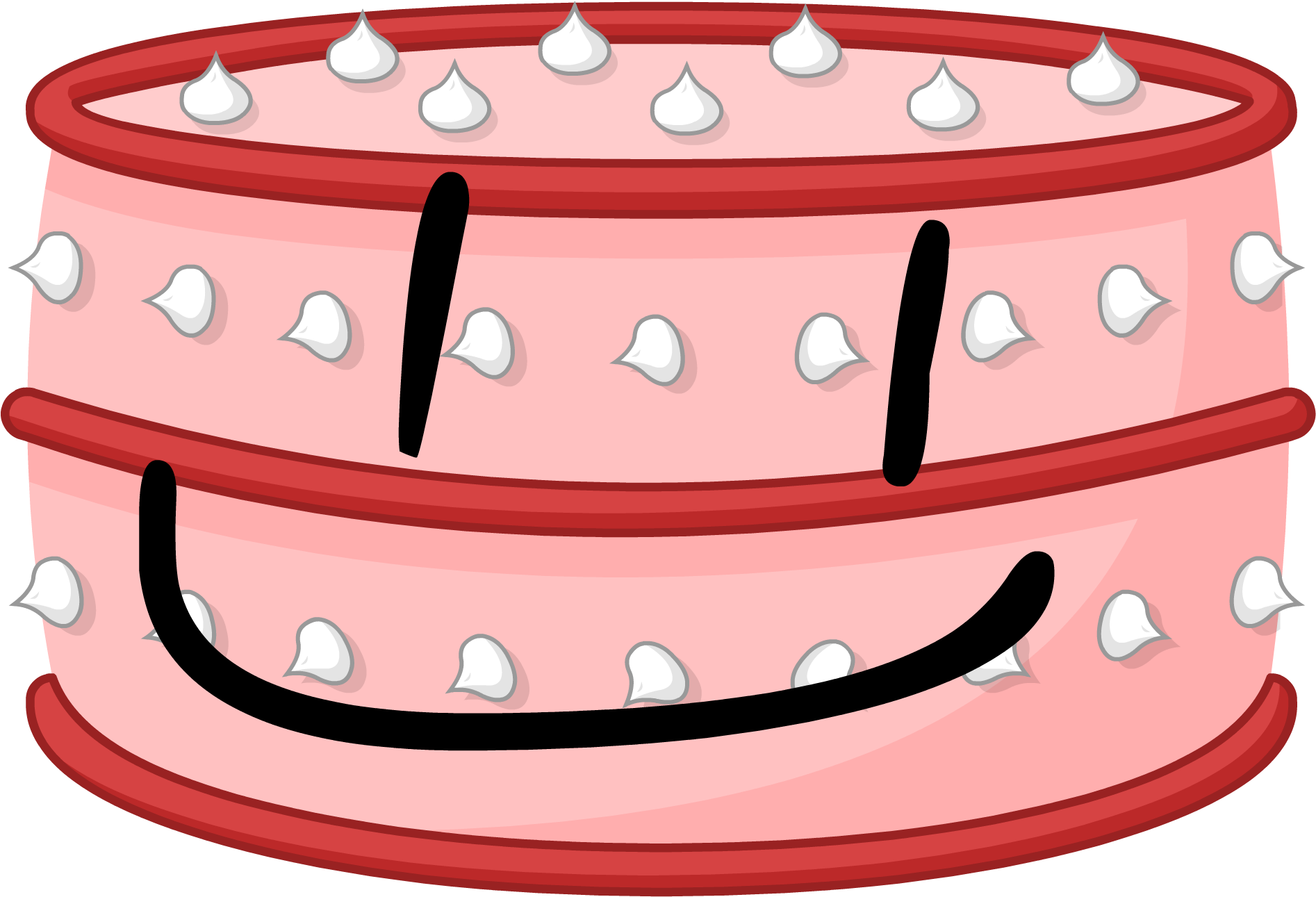Birthday Cake - Bfdi Strawberry Cake (1920x1361)