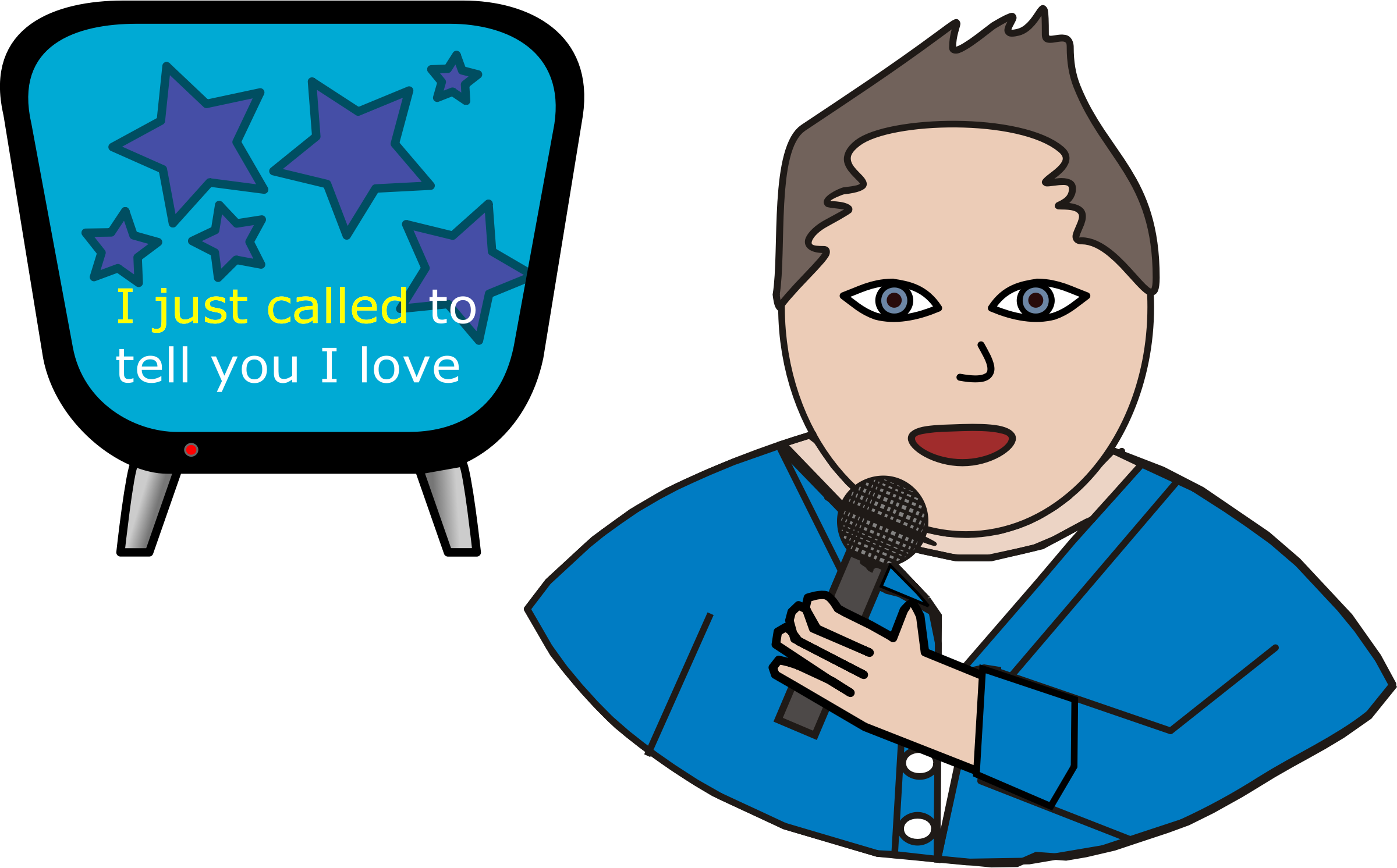 Big Image - Karaoke Clip Art (2400x1492)