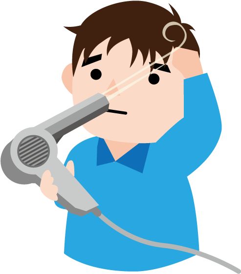 何故禿げるのか？何故生えて来ないのか？ - Hair Dryer (625x625)